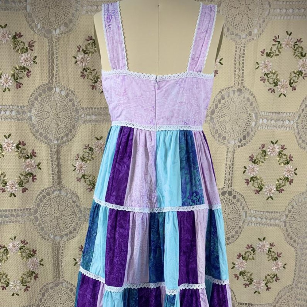 Boho patchwork midi dress